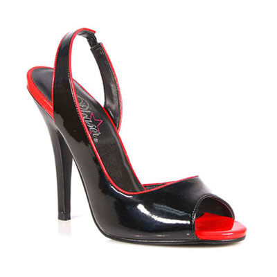 Pleaser - SEDUCE-117 Hoge hakken - Zwart/Rood
